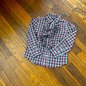 NWT Polo Ralph Lauren Ruffled Plaid Button Shirt